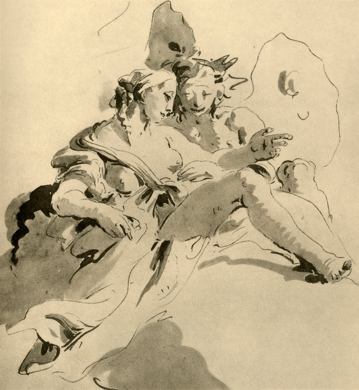 Zephyr and Flora, midten af det 18. århundrede, 1928 af Giovanni Battista Tiepolo