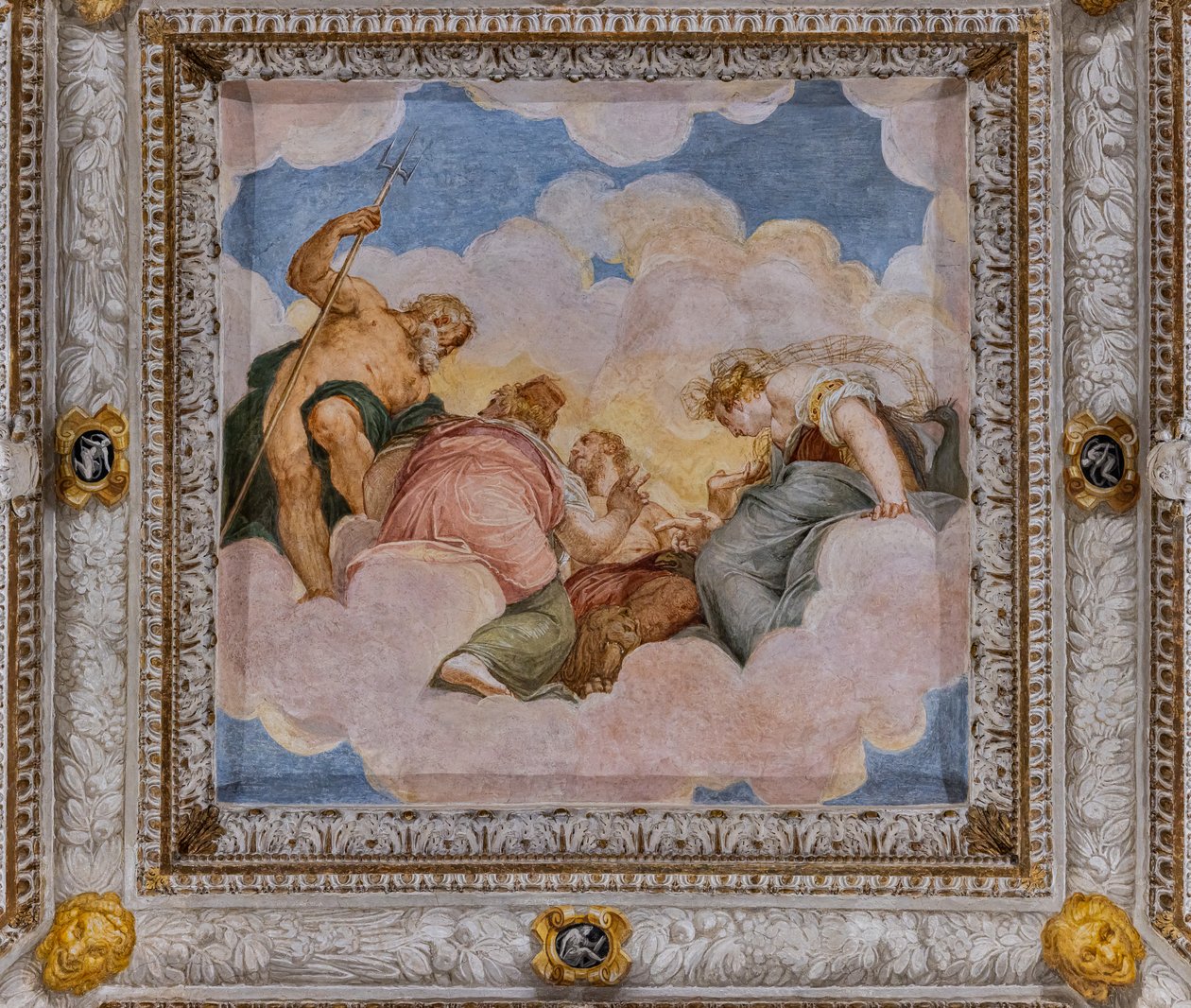 Loft, Hall of the Council of Gods (fresko) af Giovanni Battista Zelotti