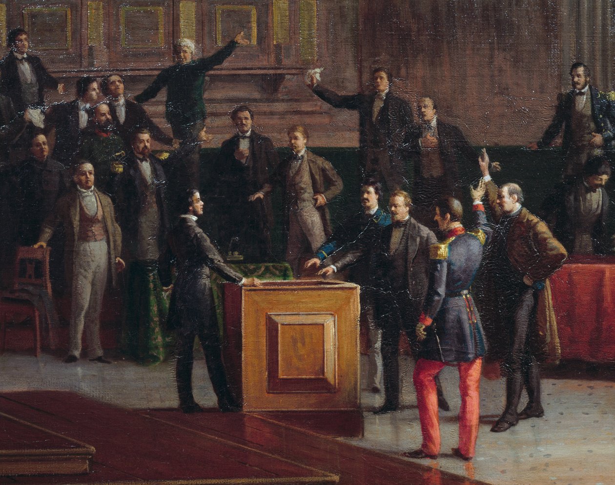 Midlertidig regering i Venedig, der vælger modstand mod bitter ende (1849), maleri af Giovanni Battista Della Libera af Giovanni Battista della Libera