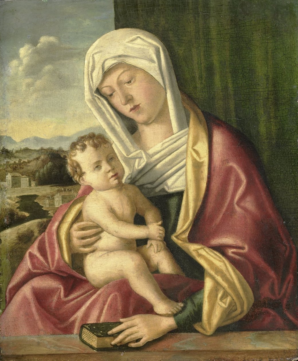 Madonna og barn af Giovanni Bellini (school of)