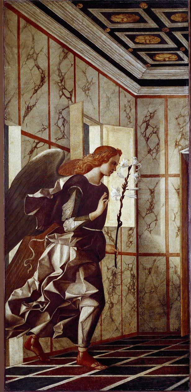 Bebudelsens engel (tempera på panelet af Giovanni Bellini