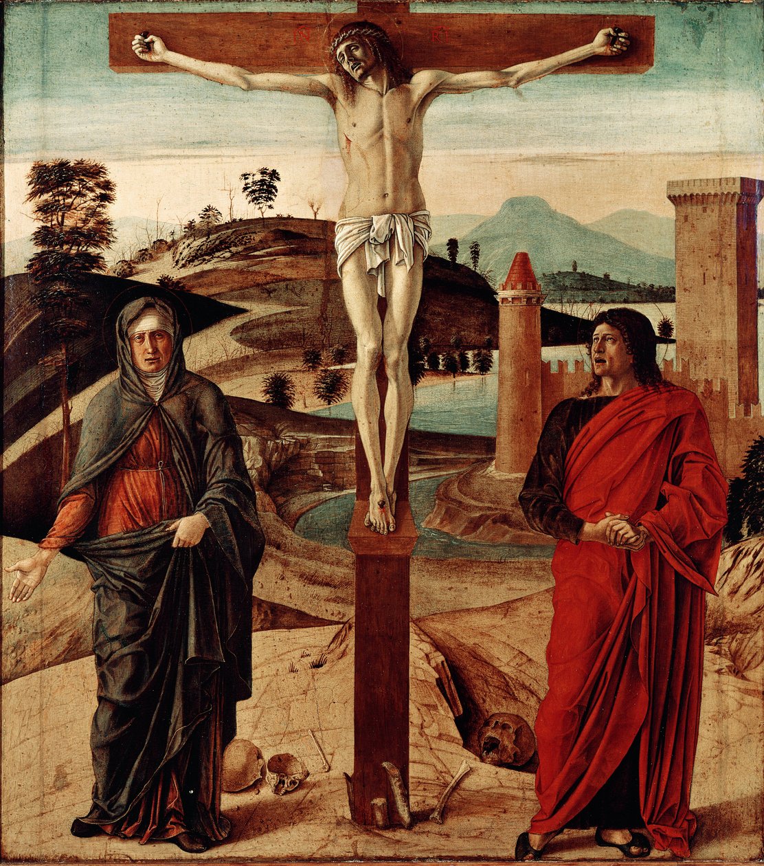 Golgata eller korsfæstelse. Maleri af Giovanni Bellini dit il Giambellino (1432-1516). Mål: 71x63 cm. Firenze, Coll. Contini Bonacossi af Giovanni Bellini