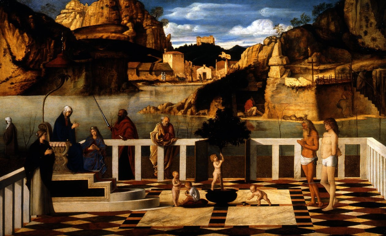 Italiensk: Hellig allegori af Giovanni Bellini