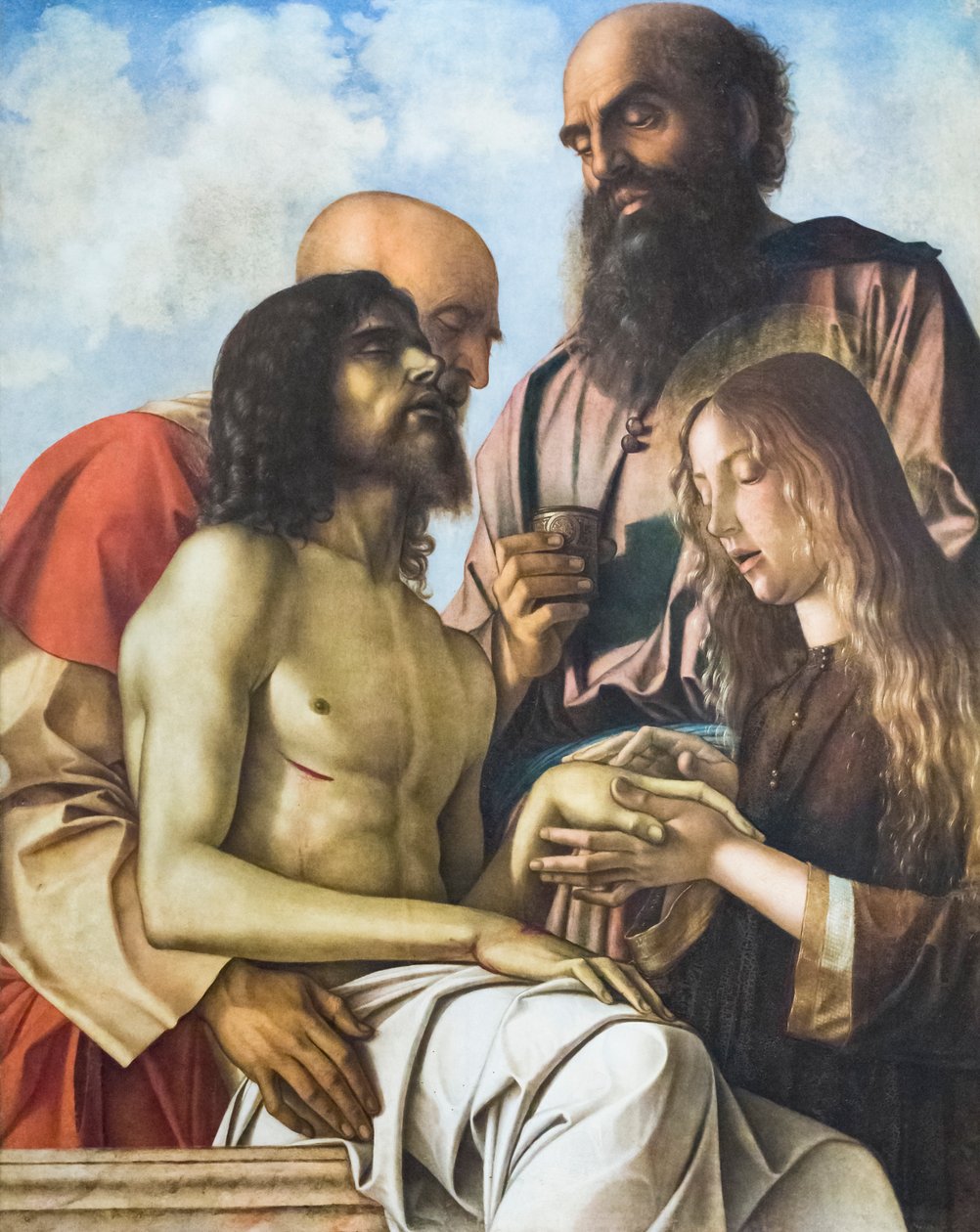 Klage over den døde Kristus, ca. 1473-76 (olie på panel) af Giovanni Bellini