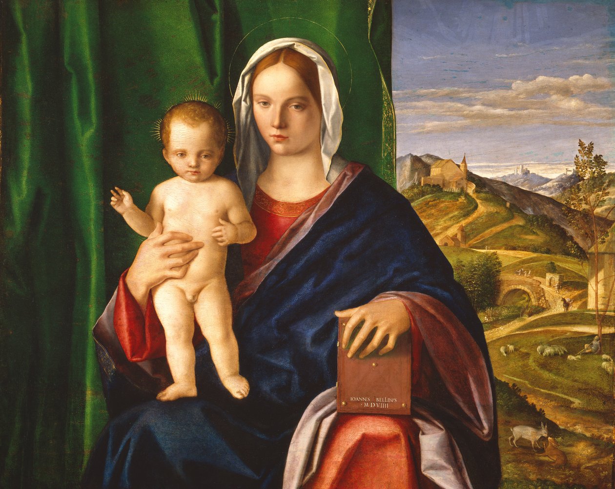 Madonna og barn, 1509 (Olie på panel) af Giovanni Bellini