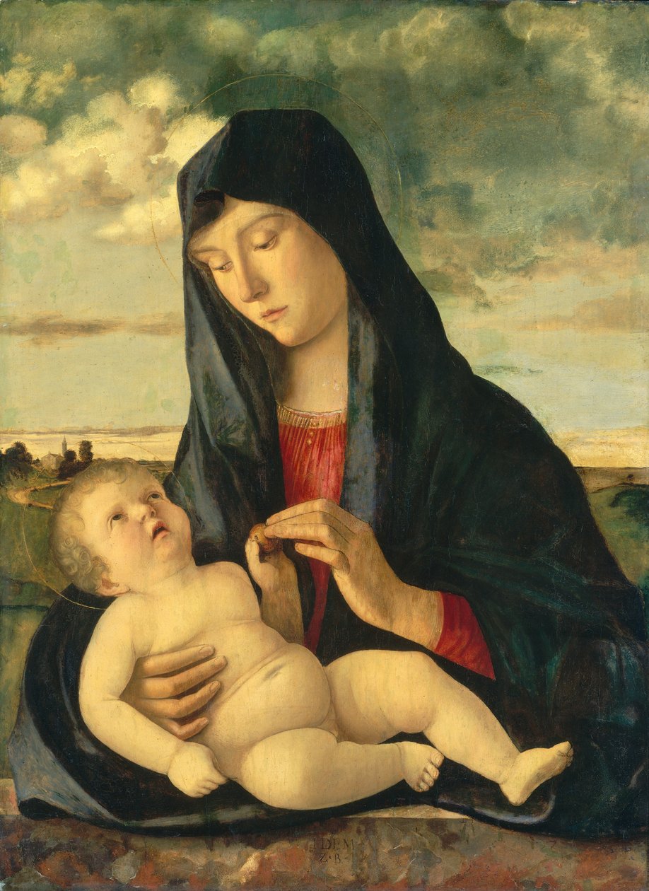 Madonna og barn i et landskab, ca. 14801485. af Giovanni Bellini