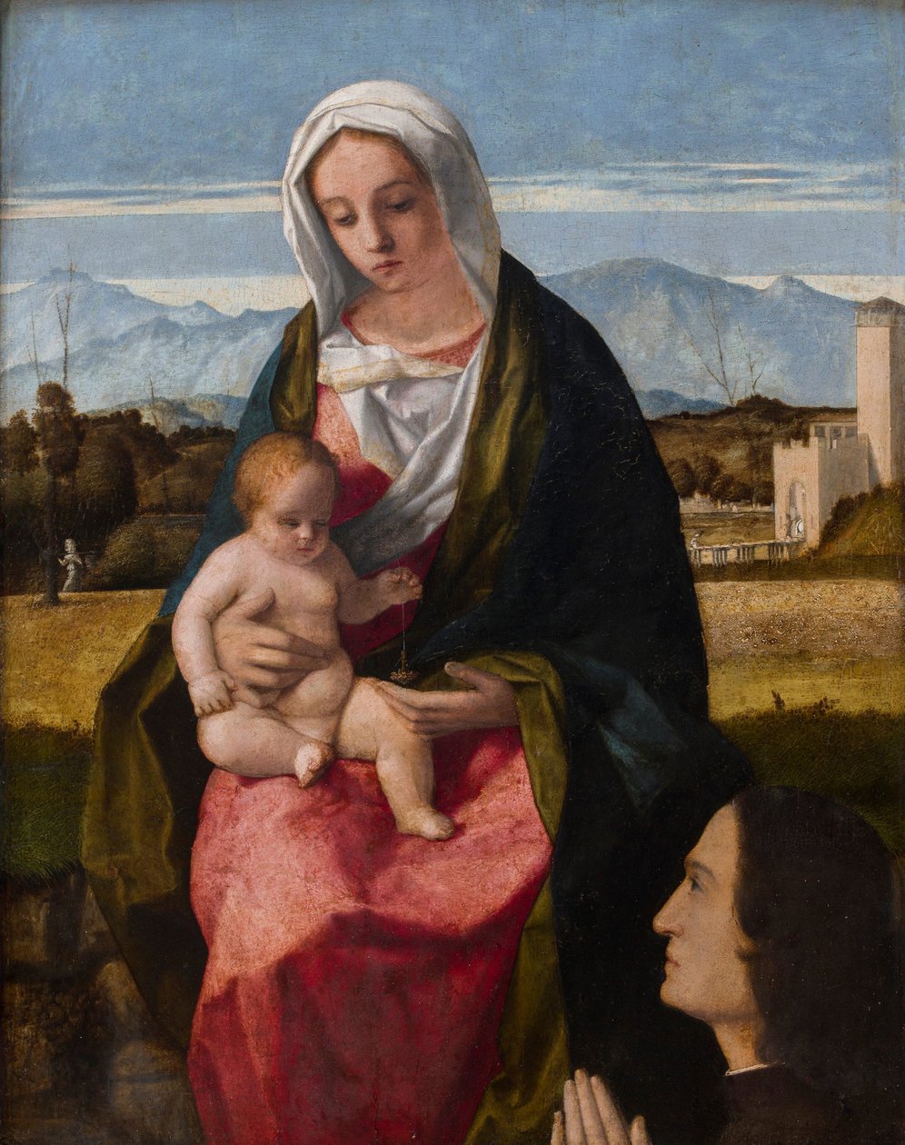 Madonna og barn med donor af Giovanni Bellini