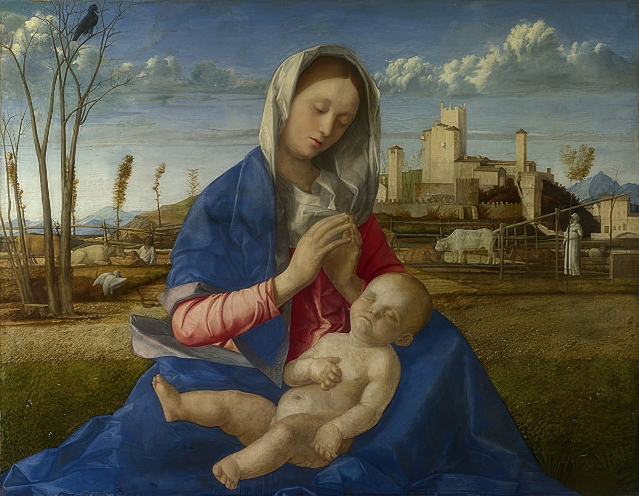 Madonna fra Engen. Omkring 1500 af Giovanni Bellini