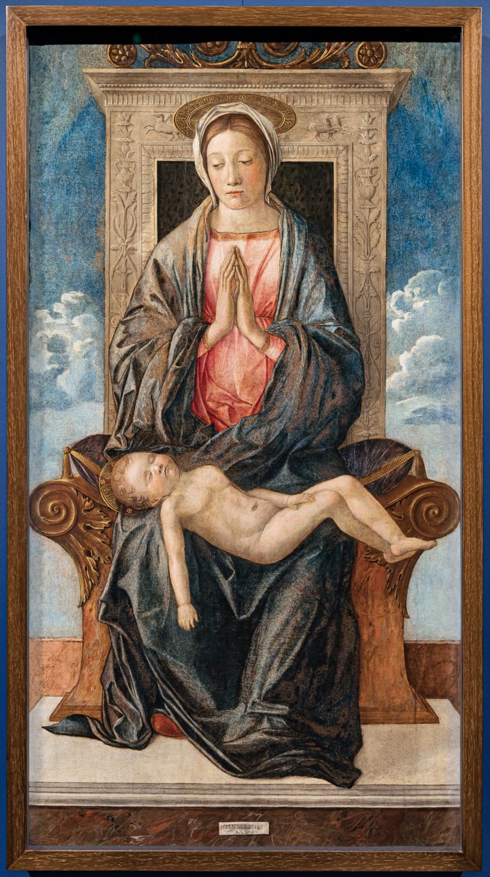 Madonna med sovende baby, af Giovanni bellini, ca. 1470. af Giovanni Bellini