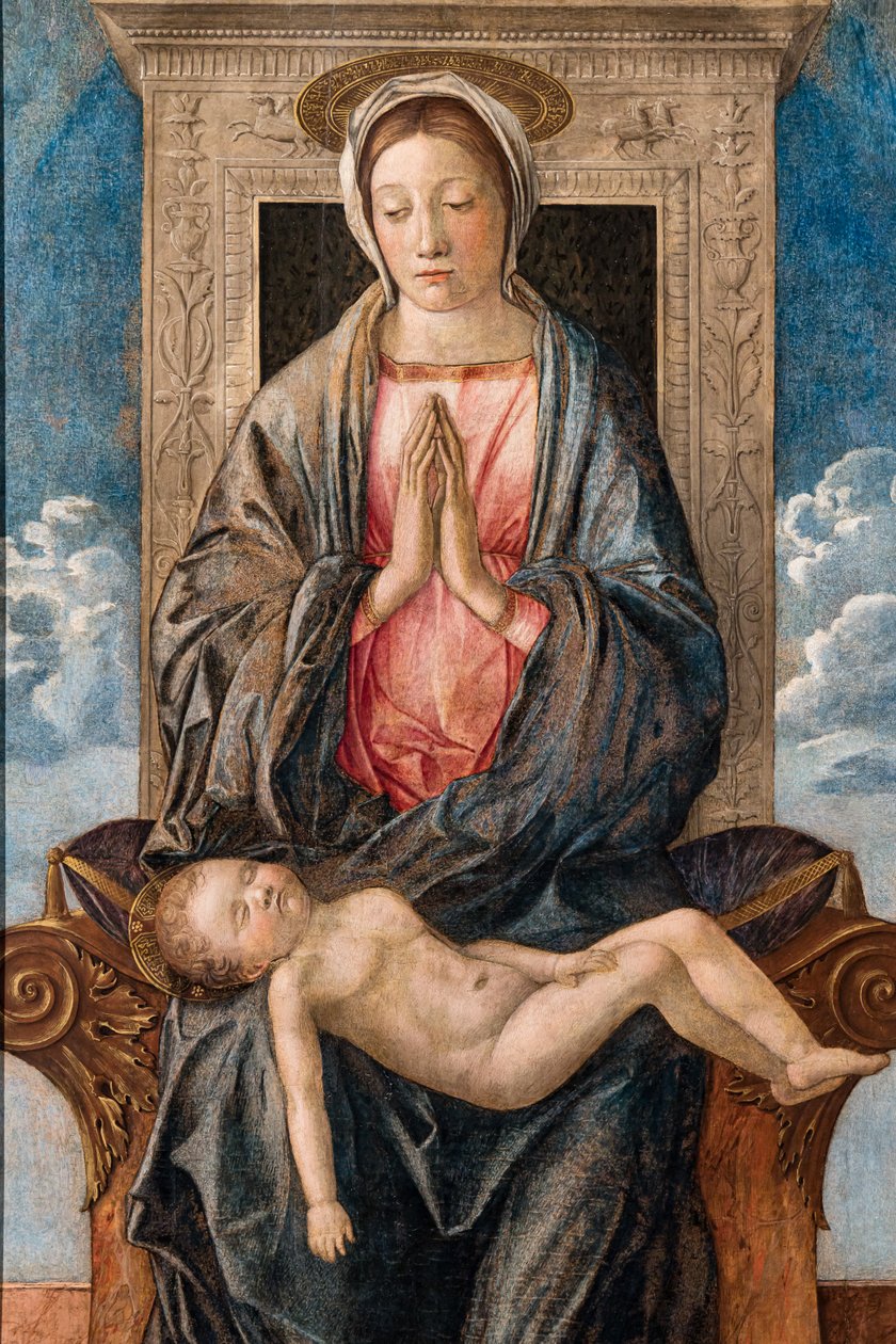 Madonna med sovende baby, af Giovanni bellini, ca. 1470. af Giovanni Bellini