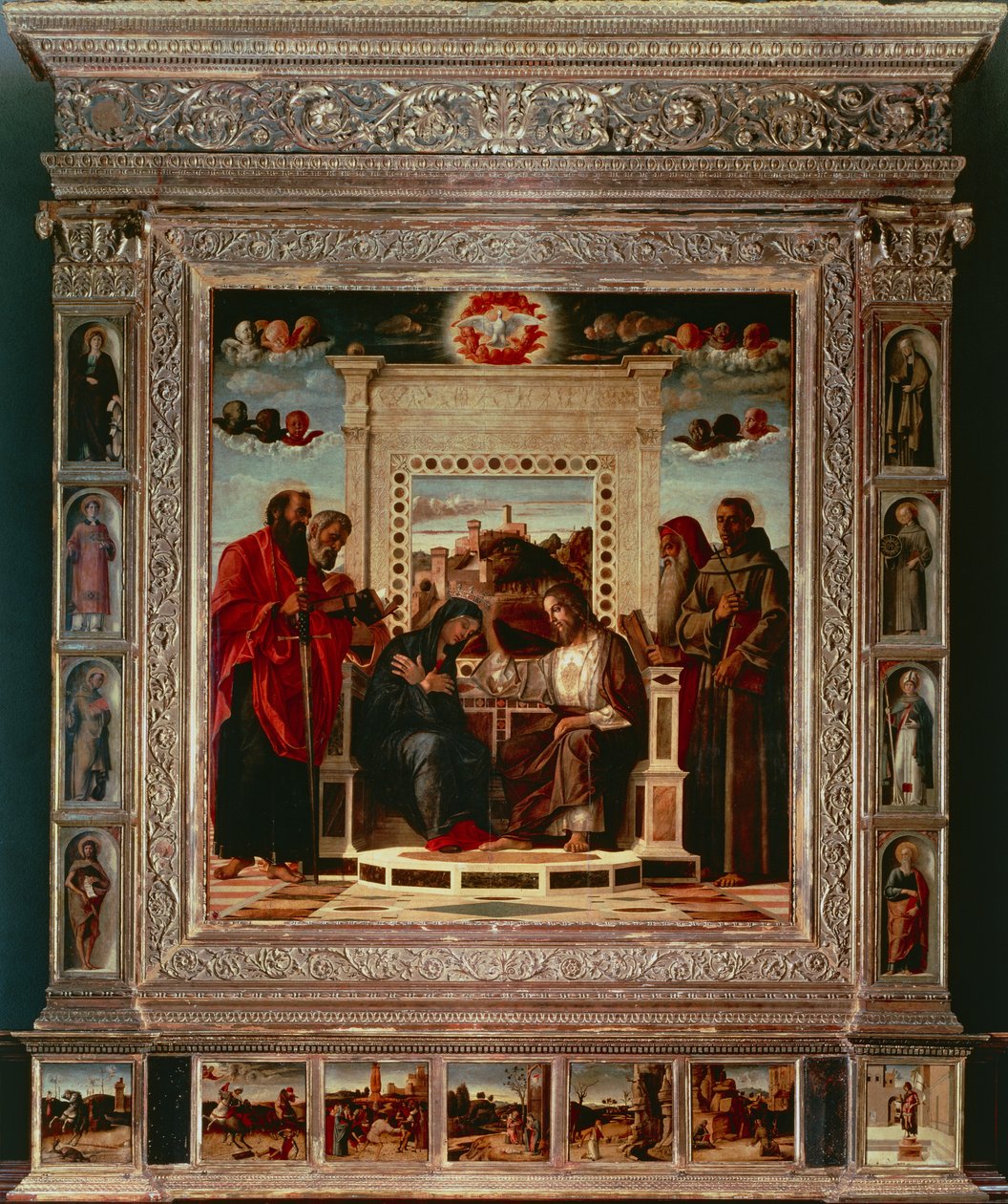 Pesaro altertavle af Giovanni Bellini (1431-36 - 1516), olie på lærred, 262x240 cm, detalje, ca 1475 af Giovanni Bellini