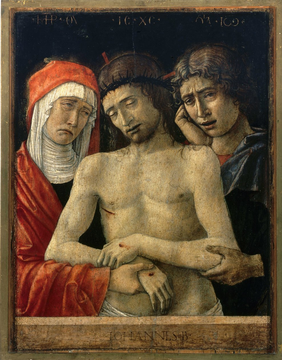 Pieta med Jomfruen og Johannes af Giovanni Bellini