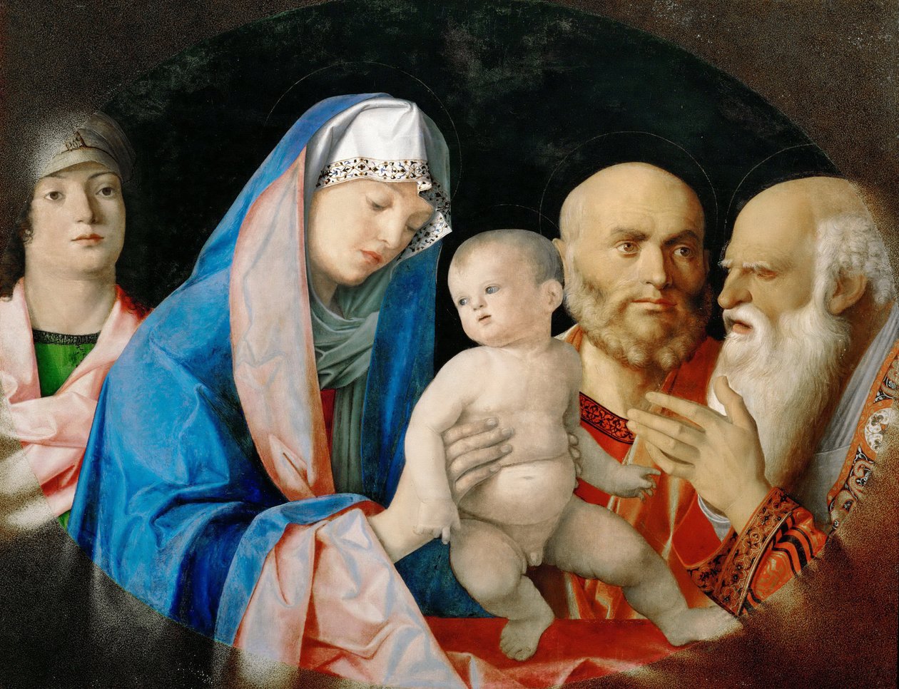 Renæssance: La presentation au temple, avec Anne la prophetess - Præsentationen i templet af Bellini, Giovanni (1430-1516), ca. 1490-1499. Olie på træ, 63,5x81,5. Kunsthistorisk Museum, Wien af Giovanni Bellini
