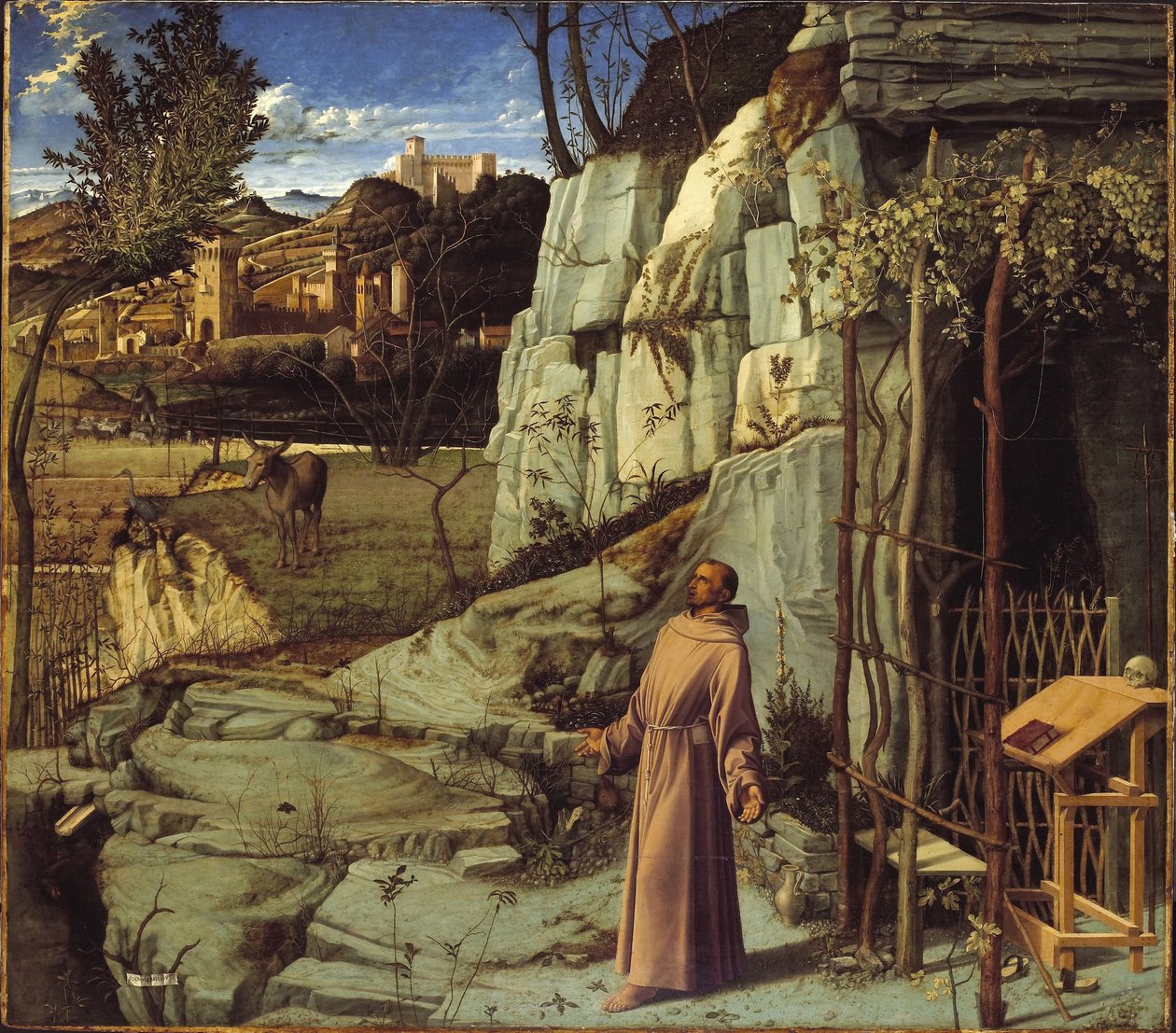 Den hellige Frans i ørkenen af Giovanni Bellini