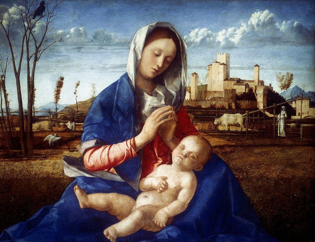 The Madonna of the Meadow, c1500 af Giovanni Bellini