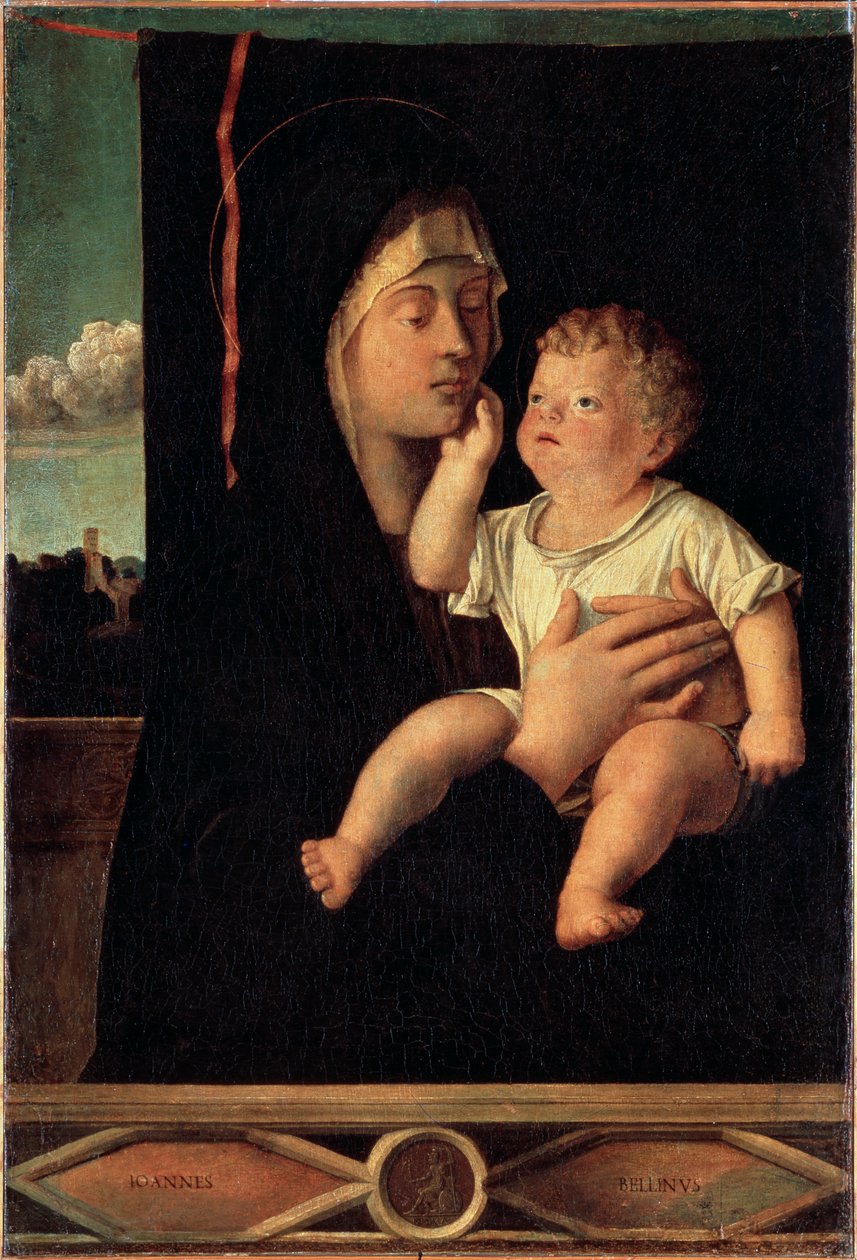 Jomfru og barn, 15. eller begyndelsen af 1500-tallet af Giovanni Bellini