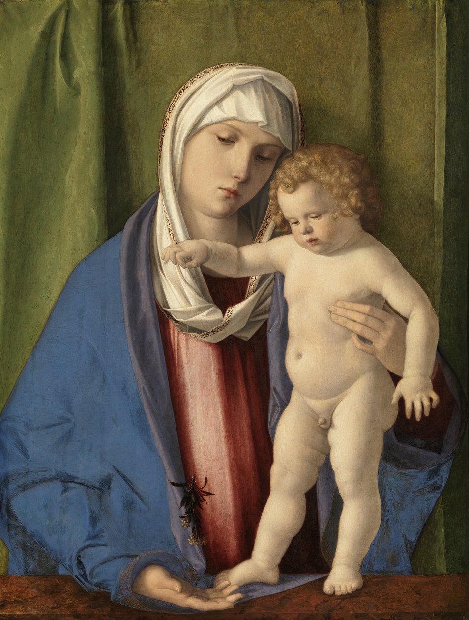 Jomfru og barn, ca. 1488-90 (olie på panel) af Giovanni Bellini