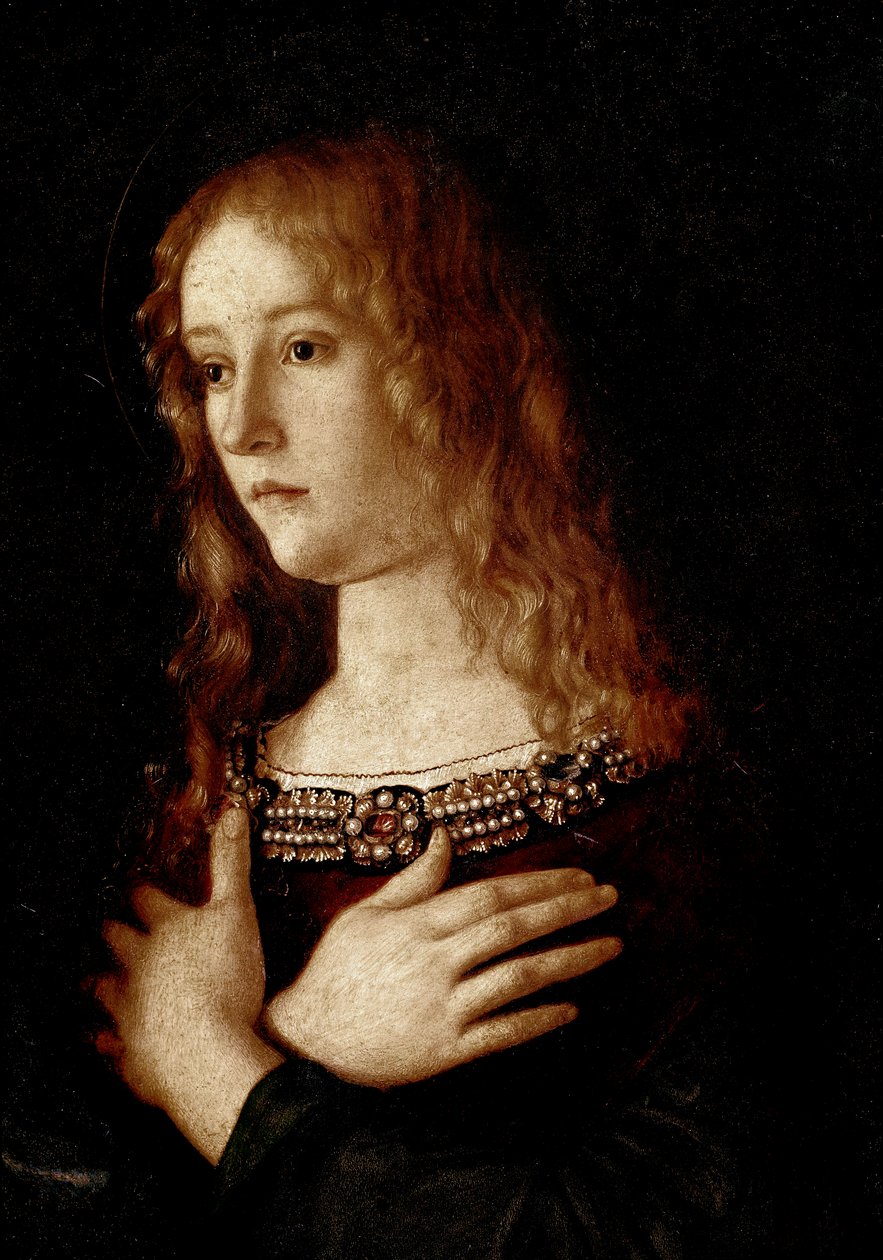 Virgin and Child with Saint Catherine of Alexandria and Saint Mary Magdalenedani af Giovanni Bellini