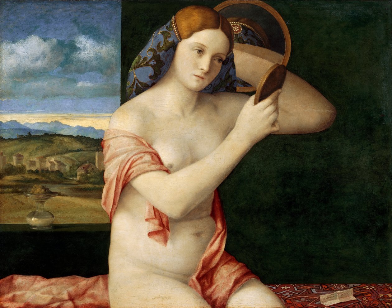 Ung kvinde ved sit toilet af Giovanni Bellini