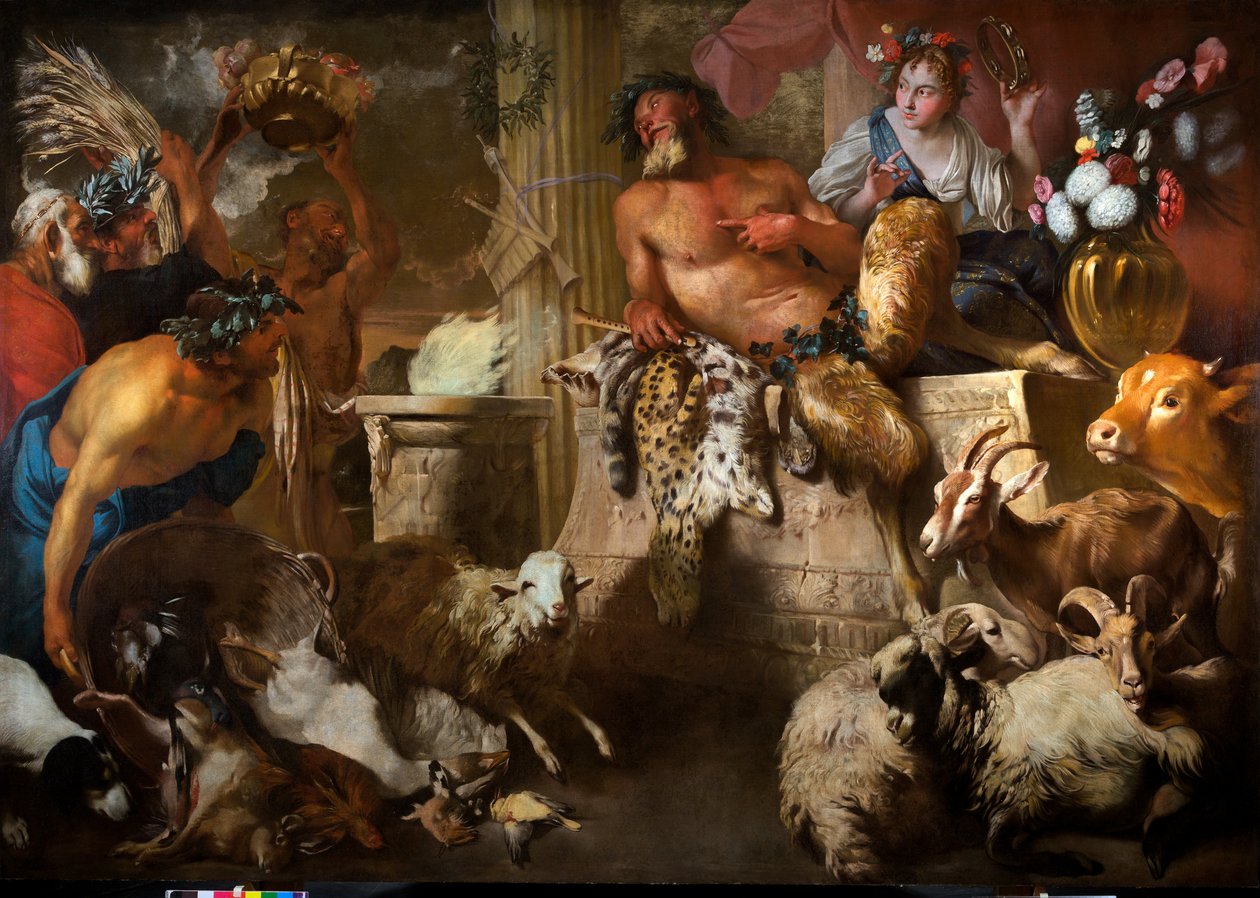 Sacrifice to Pan, ca. 1640 (olie på lærred) af Giovanni Benedetto (1609 64) Castiglione