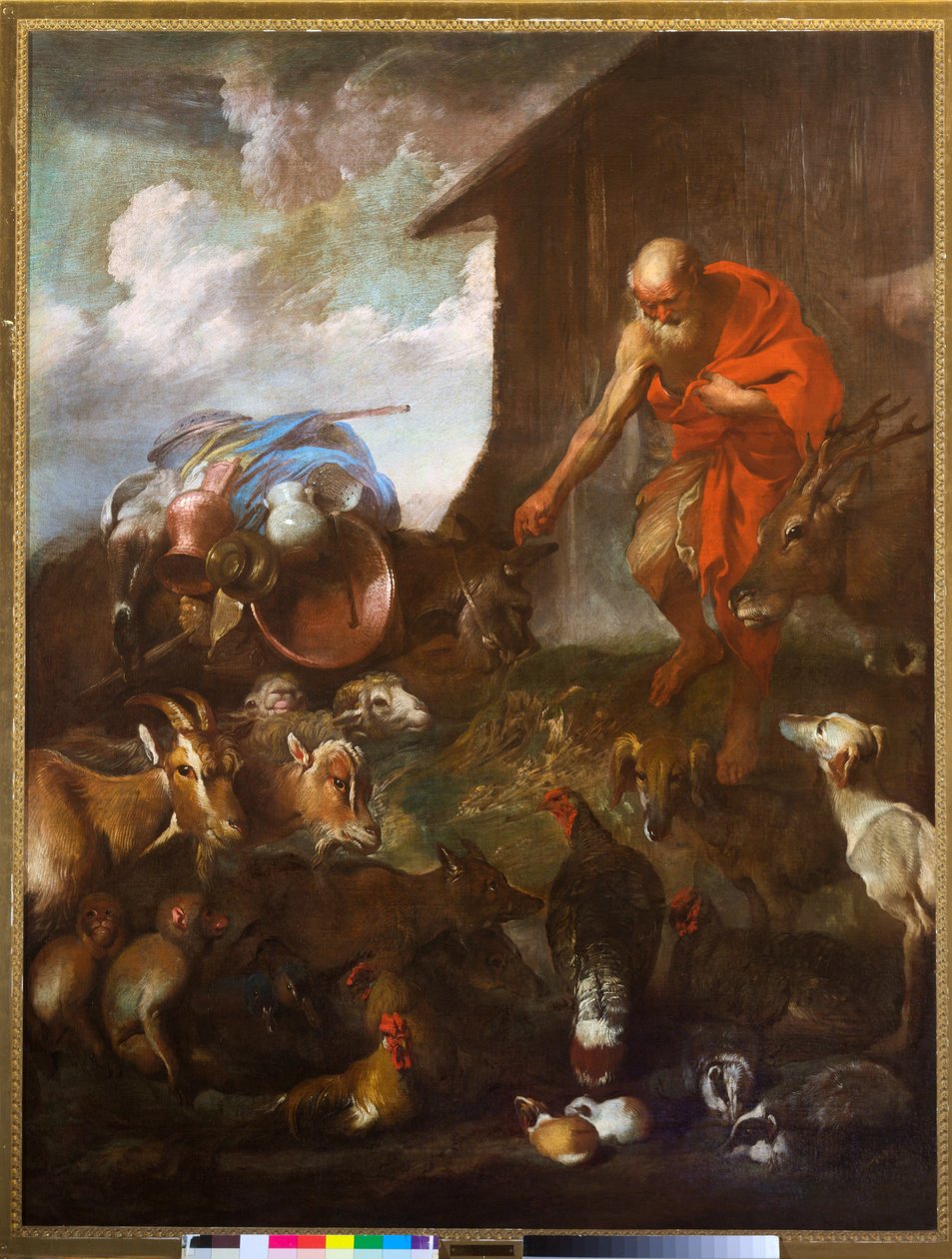 Dyrenes indtræden i arken, ca. 1655 (olie på lærred) af Giovanni Benedetto (1609 64) Castiglione