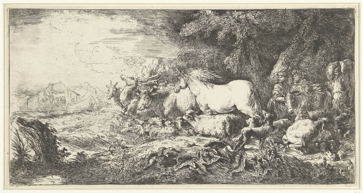 Noas ark af Giovanni Benedetto Castiglione