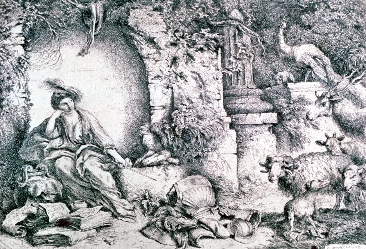 Circe Changing Ulysses Men, c1650 af Giovanni Benedetto Castiglione