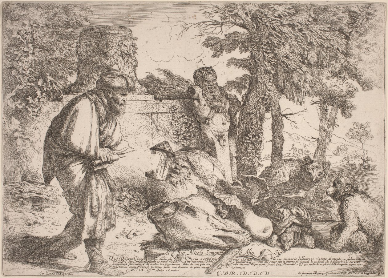 Diogenes leder efter en ærlig mand af Giovanni Benedetto Castiglione