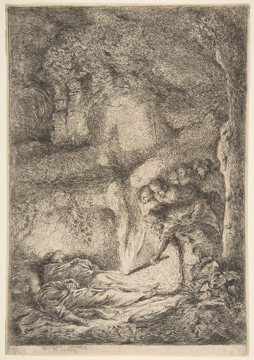 At finde ligene af de hellige Peter og Paulus, 1645-51. af Giovanni Benedetto Castiglione