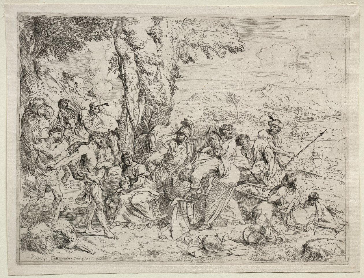 Laban søger efter idoler i Rachels bagage af Giovanni Benedetto Castiglione