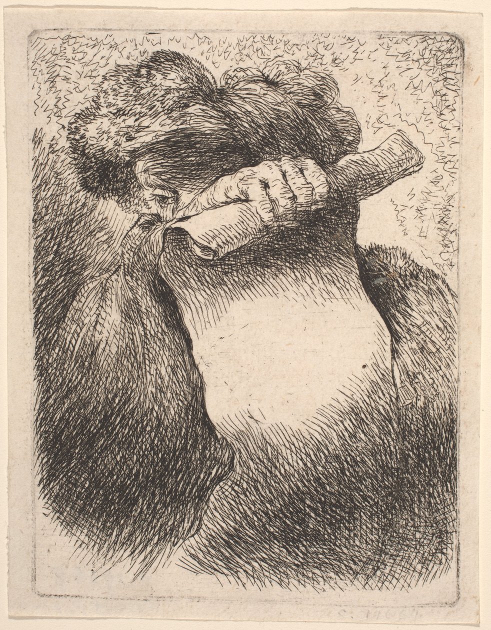 Mand med en rulle af Giovanni Benedetto Castiglione