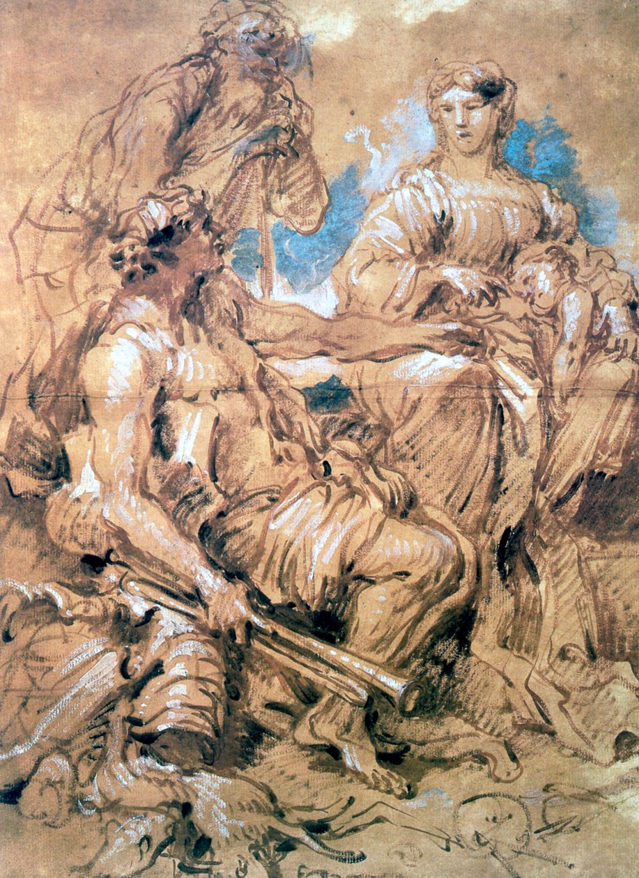 Studie af figurer i kostume, c1635-1670 af Giovanni Benedetto Castiglione