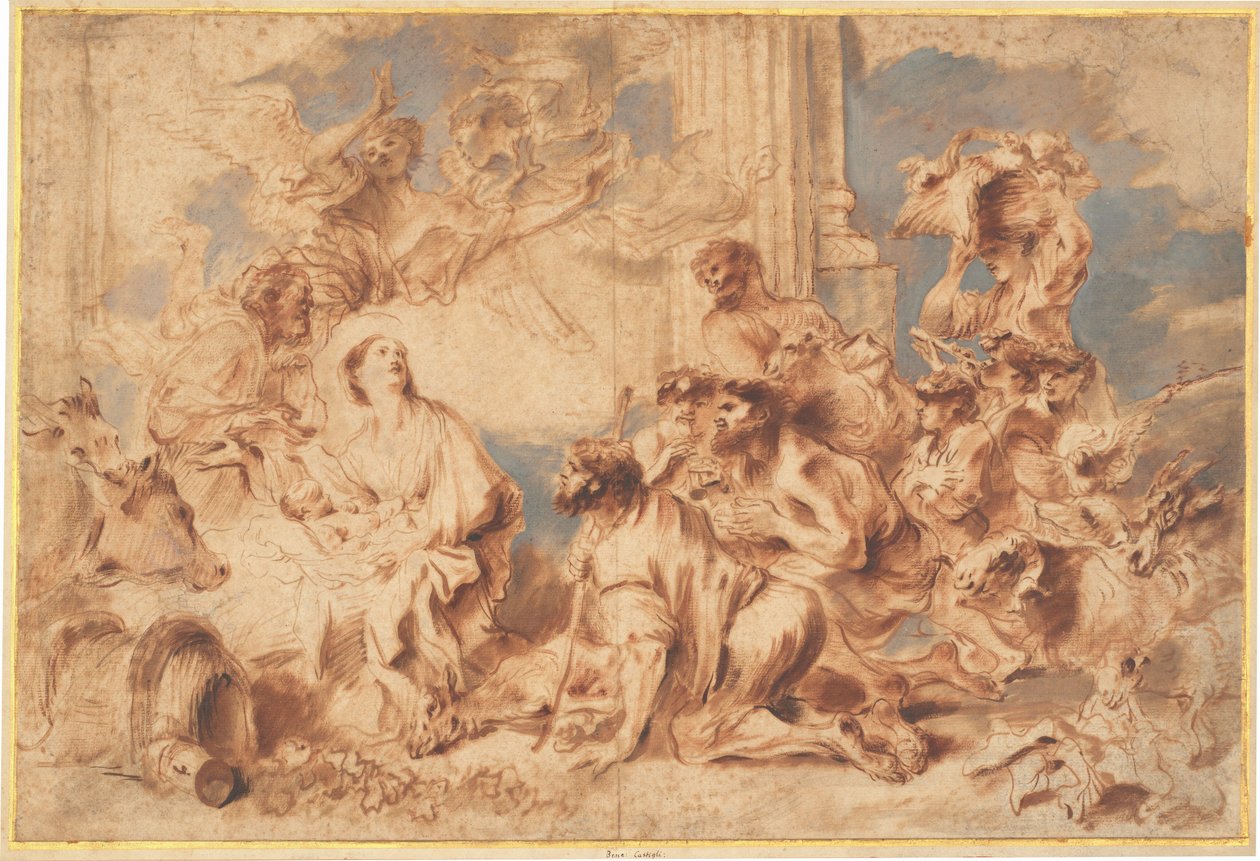 Die Anbetung der Hirten af Giovanni Benedetto Castiglione