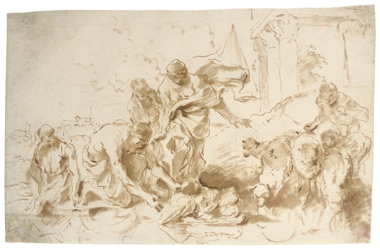 Fundet af Moses af Giovanni Benedetto Castiglione