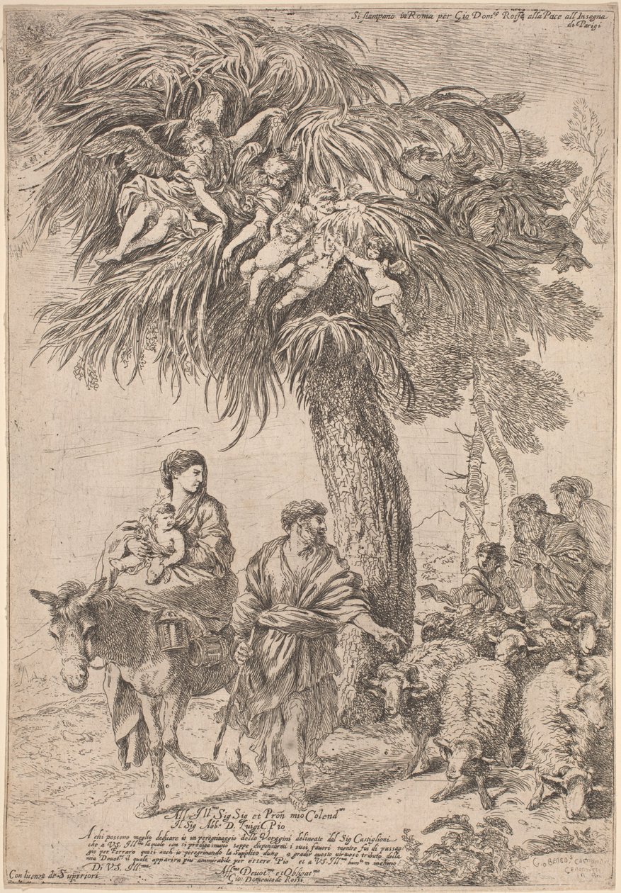 Flugten til Egypten af Giovanni Benedetto Castiglione