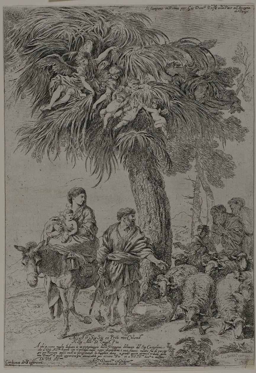Flugten til Egypten af Giovanni Benedetto Castiglione