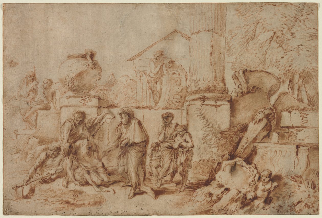 Tobit begraver de døde, 1640
