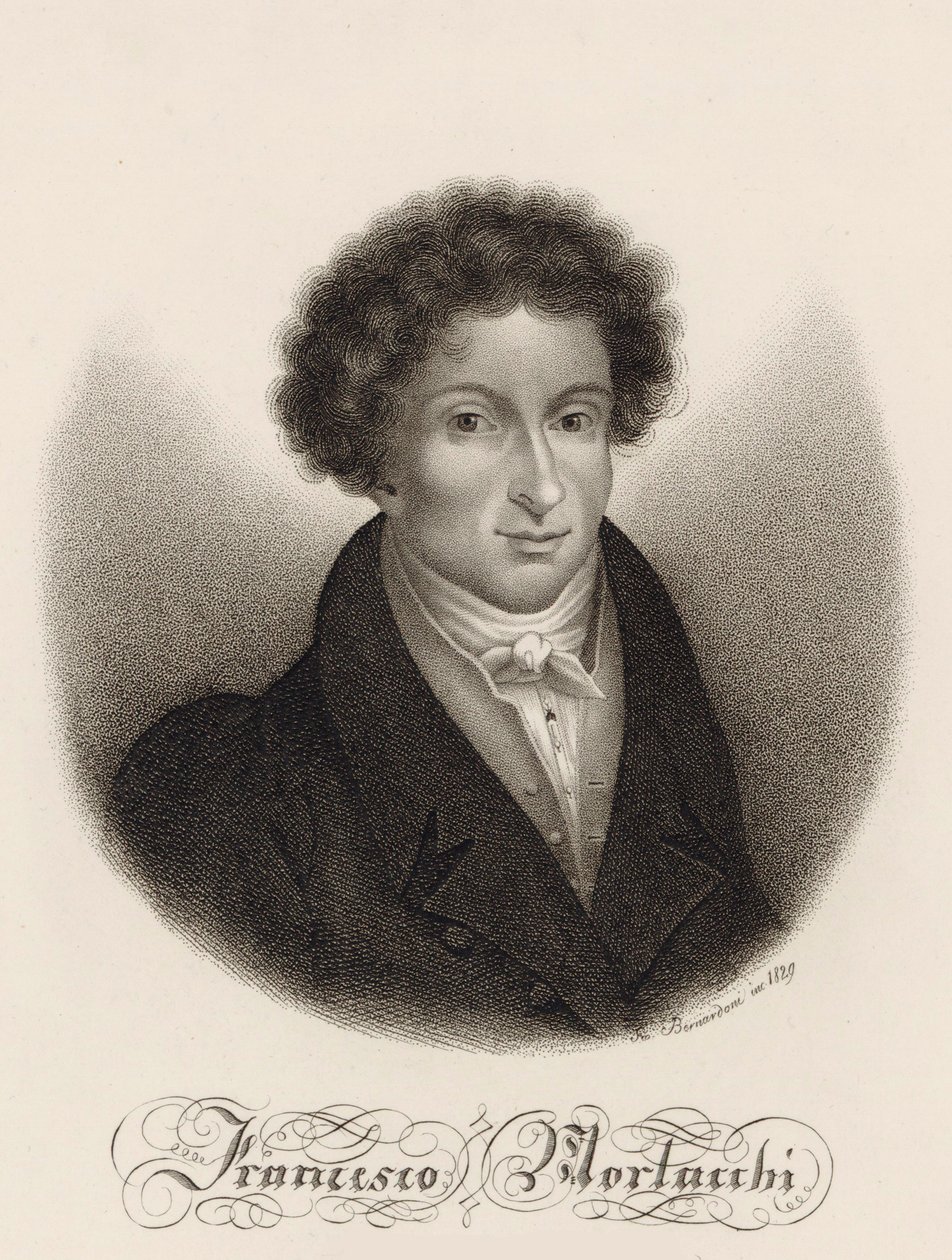 Portræt af komponisten Francesco Morlacchi 1784-1841, 1829. af Giovanni Bernardoni