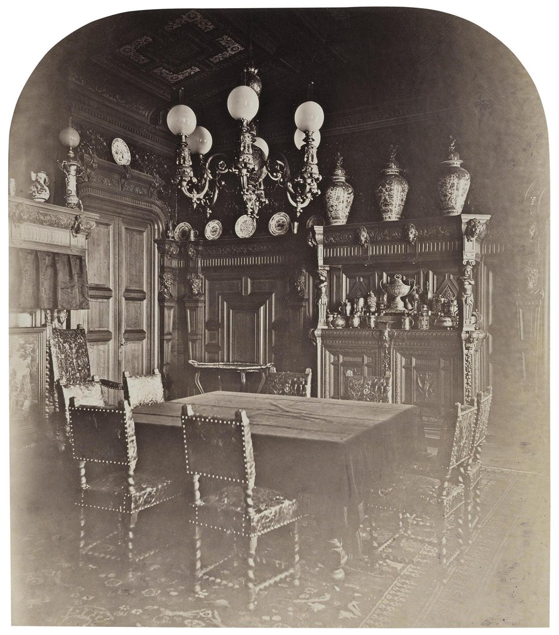 Ivan Paskevichs hus ved den engelske dæmning i Petersborg. Spisestuen, 1860