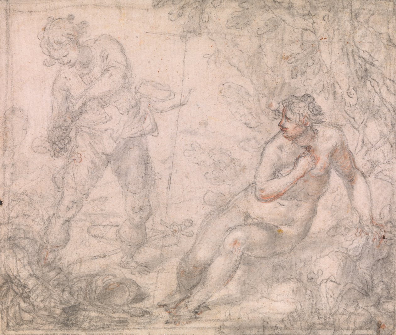 Ruggiero befrier Angelica af Giovanni Biliverti