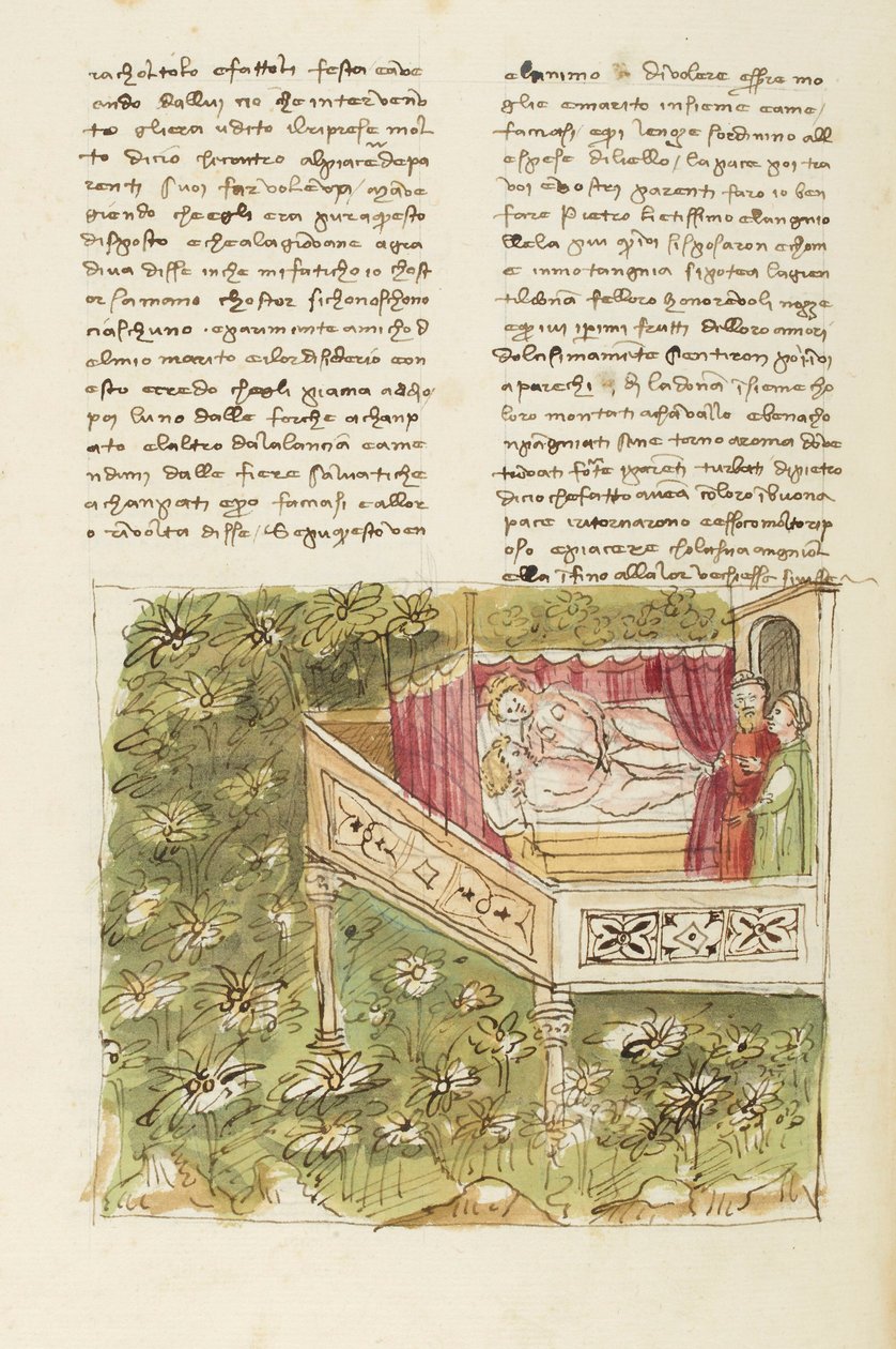 Dekameron, Nattergalens bur - Ricciardo Manardi overrasket af Lizio , Femte dag, novelle 4. af Giovanni Boccaccio