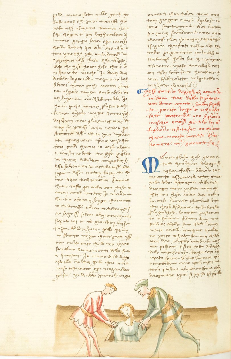 Dekameron, De levende døde Skånsom Carisendi graver Catalina op, Tiende dag, novelle 4. af Giovanni Boccaccio