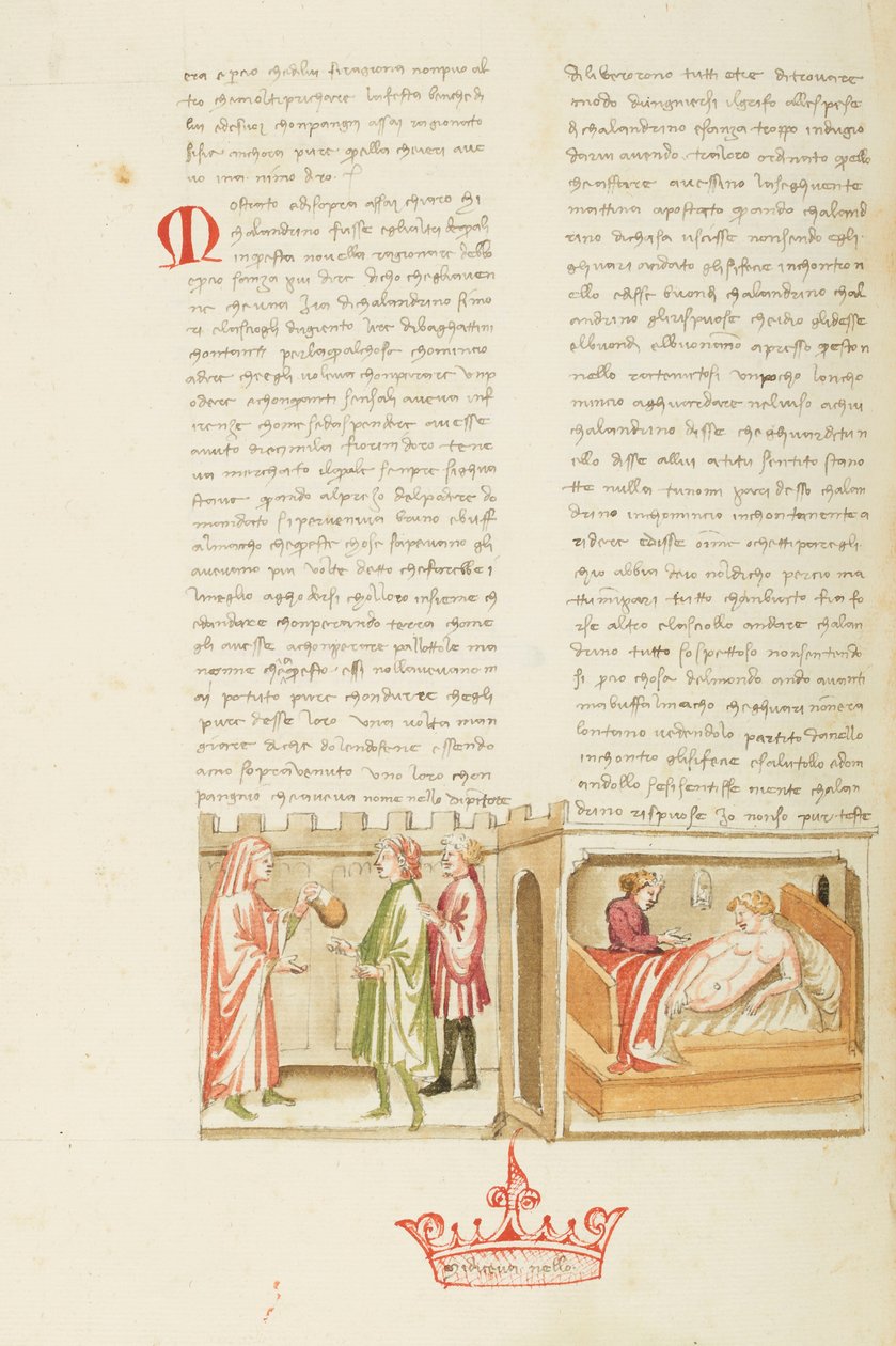 Decameron, Den indbildte syge mand - Calandrino den indbildte syge mand, Niende dag, novelle 3 af Giovanni Boccaccio