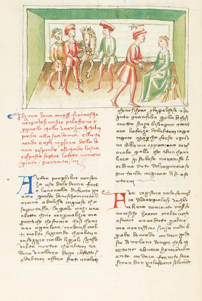 Decameron, Le moyen de parvenir ; Zima taler med Francescos kone, Tredje dag, novelle 5. af Giovanni Boccaccio