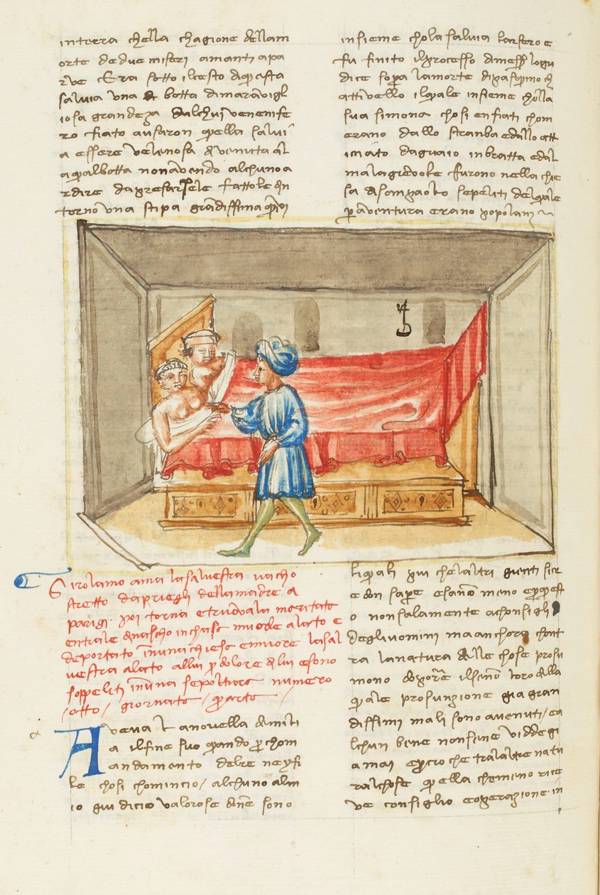 Decameron, Fortiden; Girolamo Sighieri i Salvestras soveværelse, Fjerde dag, novelle 8. af Giovanni Boccaccio