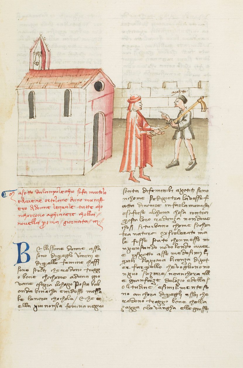 Decameron, Det tavse Serail - Masetto da Lamporecchio ankommer til klosteret, tredje dag, novelle 1. af Giovanni Boccaccio