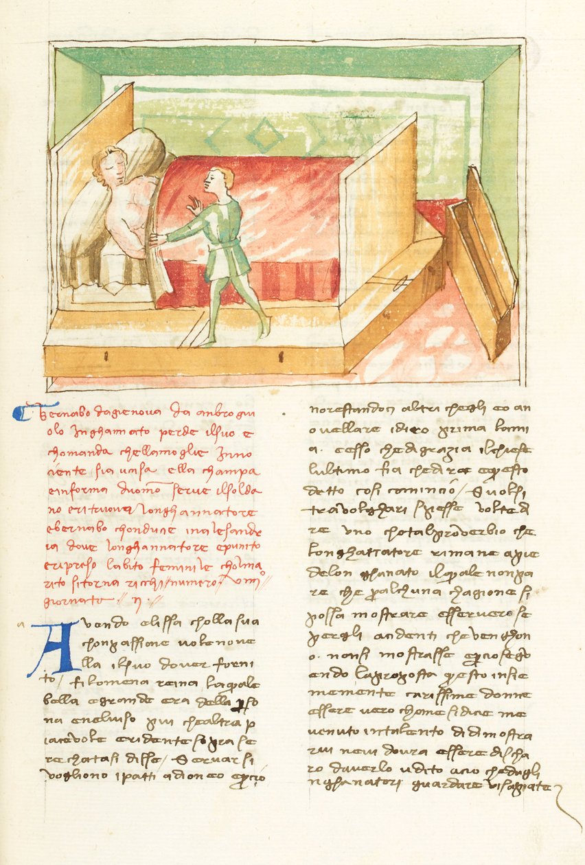 Decameron, De indiskrete juveler Laurette Ambrogiuolo overrasker Ginevra , Anden dag, novelle 9. af Giovanni Boccaccio