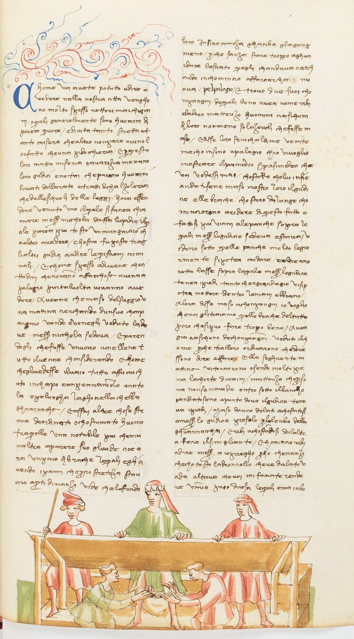 Decameron, Inddragne bukser - Maso del Saggio og hans følgesvende ydmyger dommeren, Ottende dag, novelle 5. af Giovanni Boccaccio