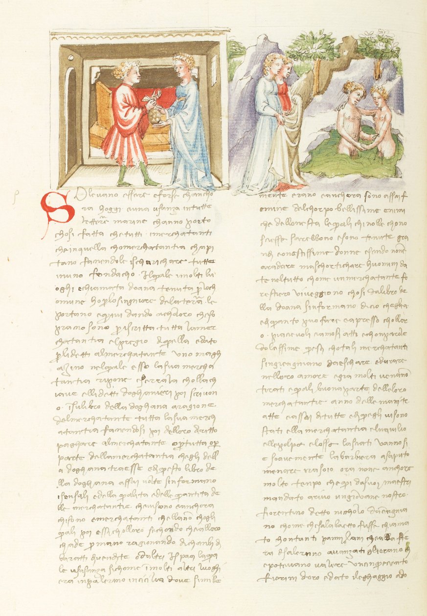 Decameron, Liaison dangereuse Salabaetto et Jancofiore se baignant, Dag otte, novelle 10. af Giovanni Boccaccio