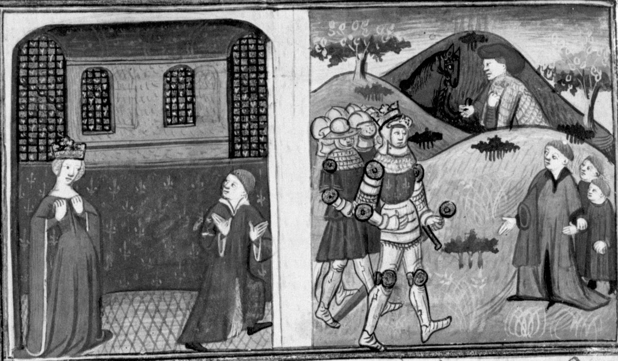 Decameron, Den franske konges kone anklager greven af Antwerpen; greven bliver forsonet med kongen. Anden dag, novelle 8 af Giovanni Boccaccio